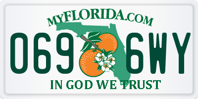 FL license plate 0696WY