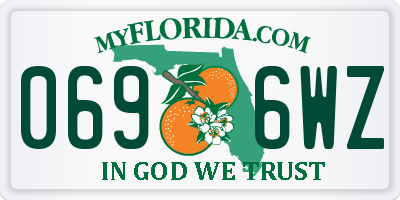 FL license plate 0696WZ