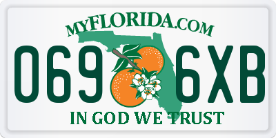 FL license plate 0696XB
