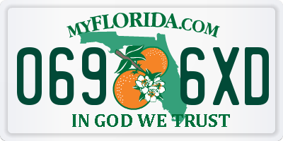 FL license plate 0696XD