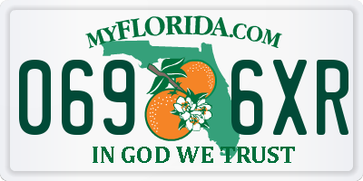 FL license plate 0696XR