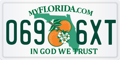 FL license plate 0696XT