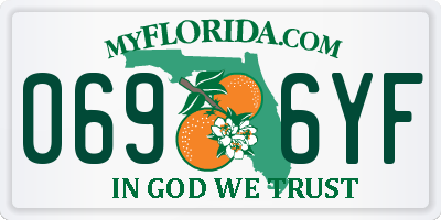 FL license plate 0696YF