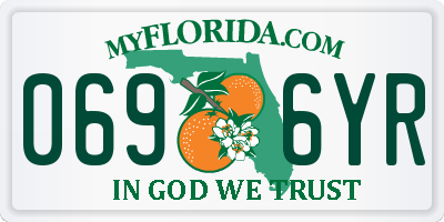 FL license plate 0696YR