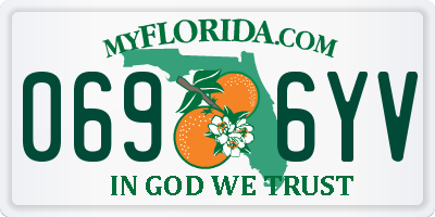 FL license plate 0696YV