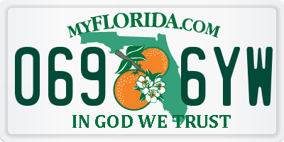 FL license plate 0696YW
