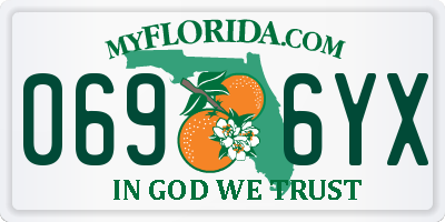 FL license plate 0696YX