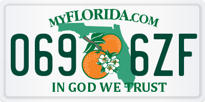 FL license plate 0696ZF