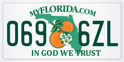 FL license plate 0696ZL