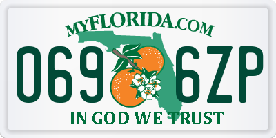 FL license plate 0696ZP