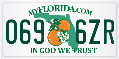 FL license plate 0696ZR