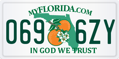 FL license plate 0696ZY
