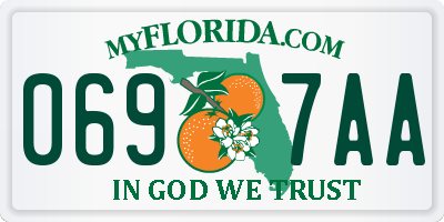 FL license plate 0697AA