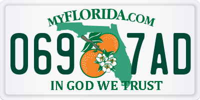 FL license plate 0697AD