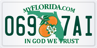 FL license plate 0697AI