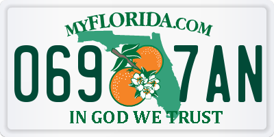 FL license plate 0697AN