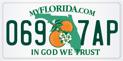 FL license plate 0697AP