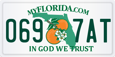FL license plate 0697AT