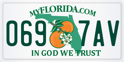 FL license plate 0697AV