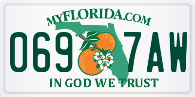 FL license plate 0697AW