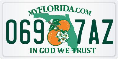 FL license plate 0697AZ