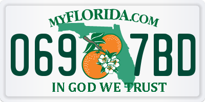 FL license plate 0697BD