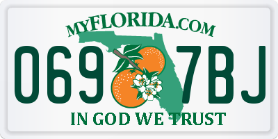 FL license plate 0697BJ