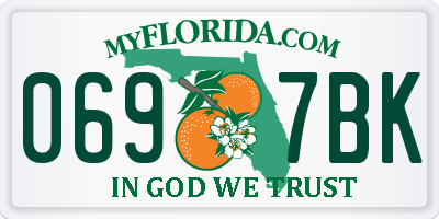 FL license plate 0697BK