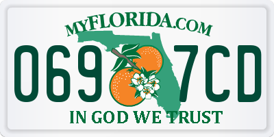 FL license plate 0697CD