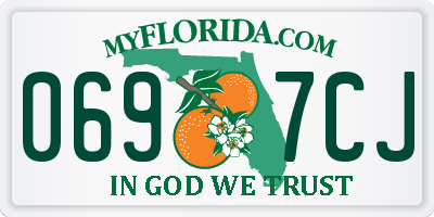 FL license plate 0697CJ