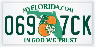 FL license plate 0697CK