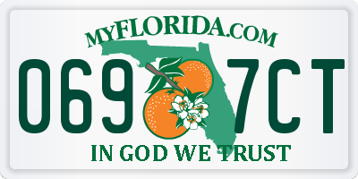 FL license plate 0697CT