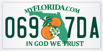 FL license plate 0697DA
