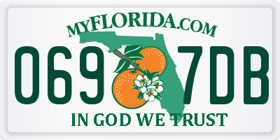 FL license plate 0697DB