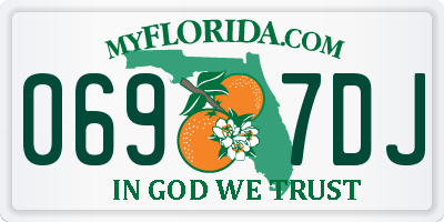 FL license plate 0697DJ