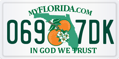 FL license plate 0697DK