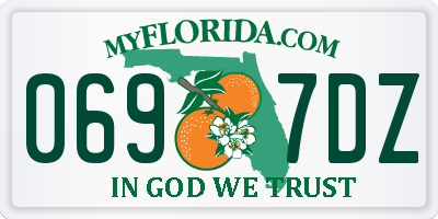 FL license plate 0697DZ