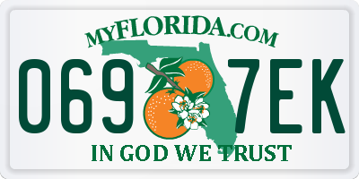 FL license plate 0697EK
