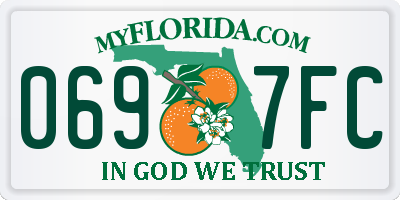 FL license plate 0697FC
