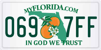 FL license plate 0697FF