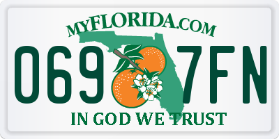 FL license plate 0697FN