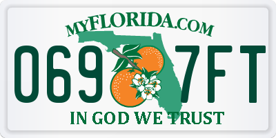 FL license plate 0697FT