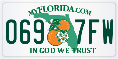 FL license plate 0697FW
