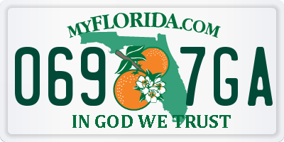 FL license plate 0697GA