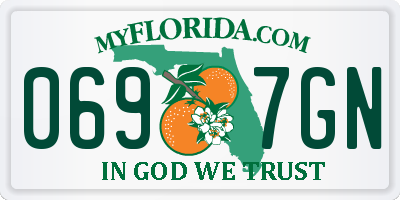 FL license plate 0697GN