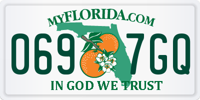 FL license plate 0697GQ
