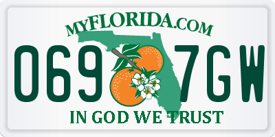 FL license plate 0697GW