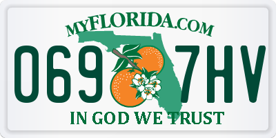 FL license plate 0697HV