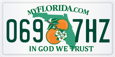 FL license plate 0697HZ