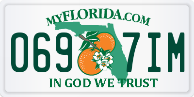 FL license plate 0697IM